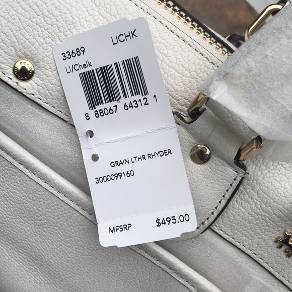 NWT Coach Chalk Rhyder Satchel With Shoulder Strap
& Dust Bag. - Picture 4 of 14